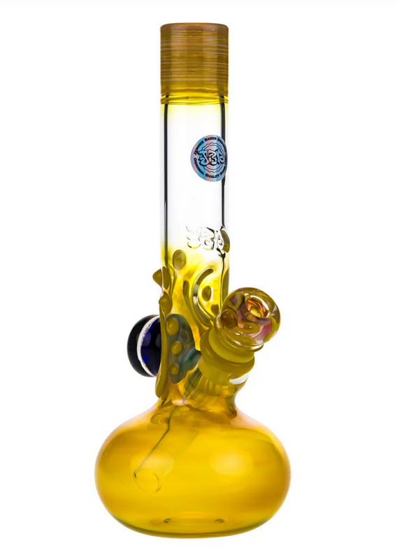 Jerome Baker Designs and GrassCity Dichro Fumed Glass Ice Bong | Green - Image 3